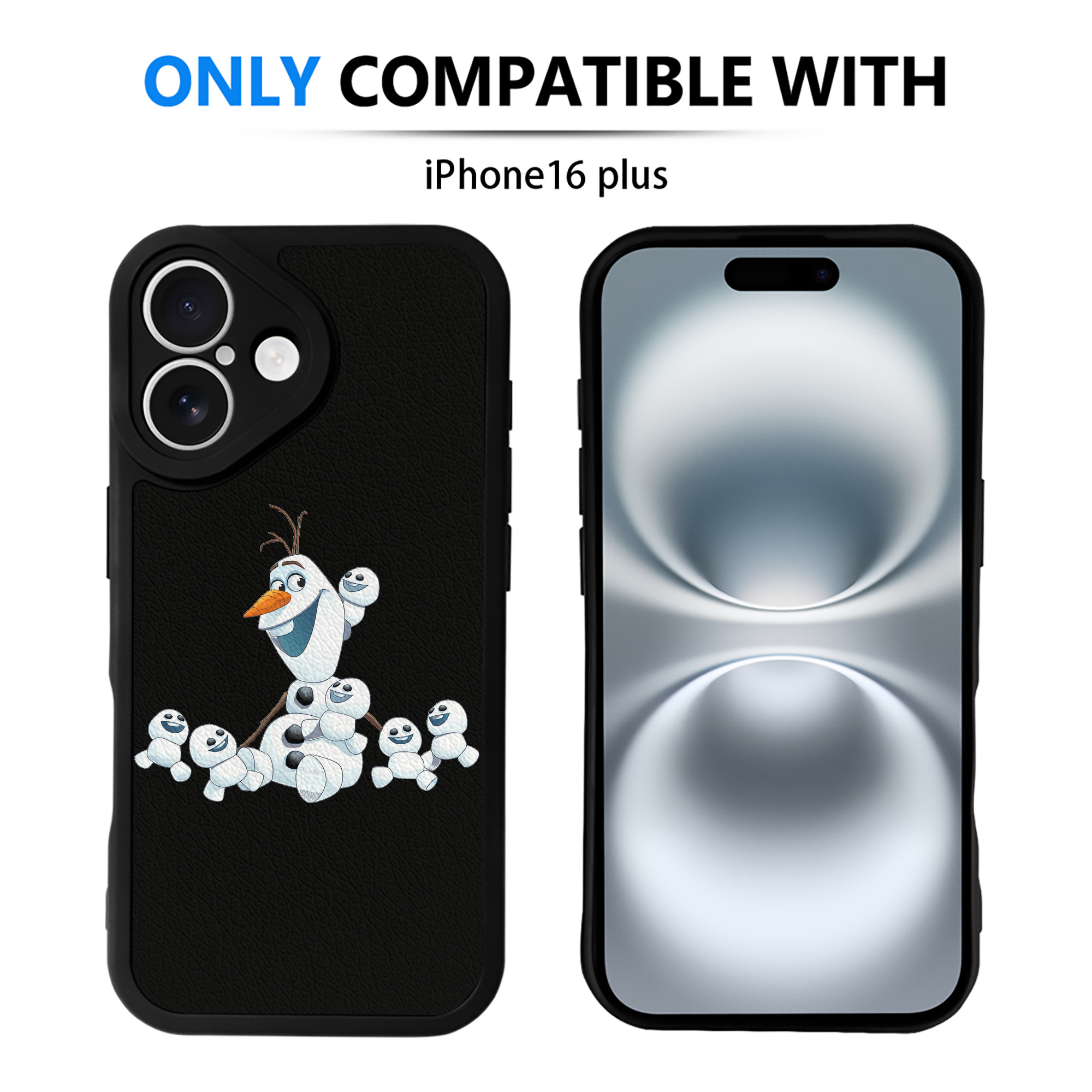 （画像用） アナと雪の女王 アンナ エルサ Frozen Anna Elsa 【iPhone 16シリーズ対応】シリコンスマホケース（レザー調） 材質：シリコン